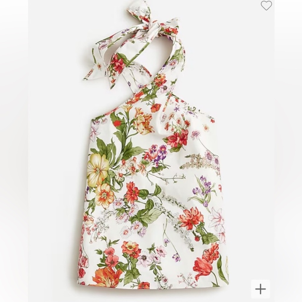J crew collection tropical Floral Halter Top